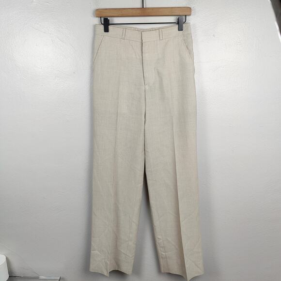 Vintage Dior Trouser Pants Womens‎ Small Cream 80s Retro Preppy Minimalist - Picture 1 of 9